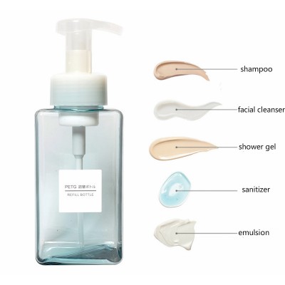 Square plastic lotion bottle hand sanitizer Shower Gel pump bottle 250ml